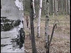 Teen peeing near the forest road Part 1