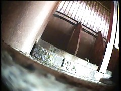 Three gals recorded relieving themselves connected with a private bathroom Part 3