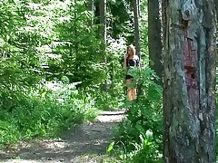 Spy with us – see a skinny teen piss in the hinterlands Part 1