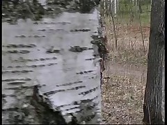 Teen peeing near the forest road Part 2